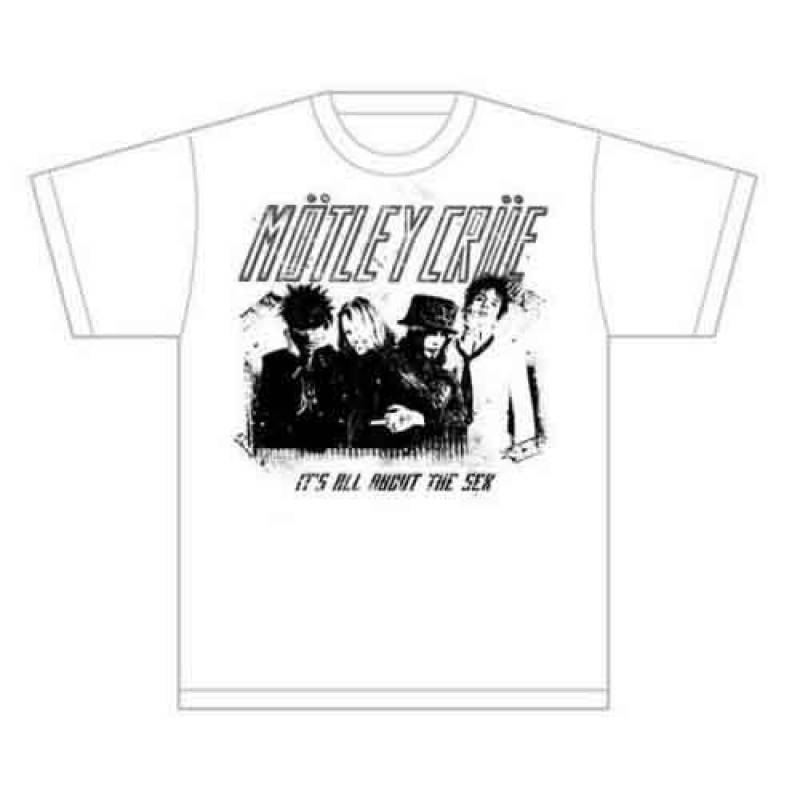 【予約商品】MOTLEY CRUE バンドTシャツ ユニセックス: Stencil (White)