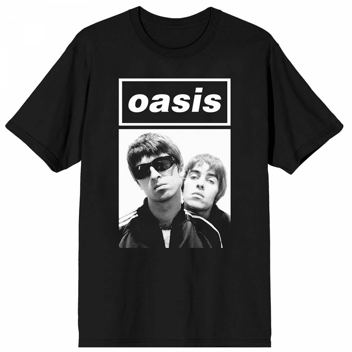 【予約商品】OASIS バンドTシャツ ユニセックス: Noel & Liam Boxed Photo (Black) - BLACK