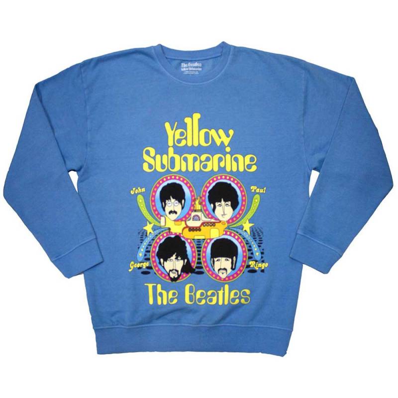 【予約商品】THE BEATLES Unisex Sweatshirt: Yellow Submarine Heads In Circles (Blue)