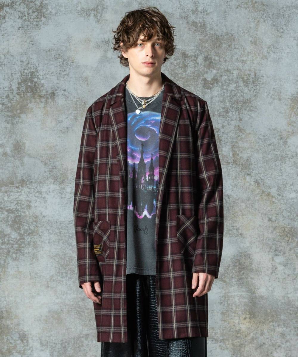 【予約商品】glamb(グラム)GB0325/SH04 : Alternative Gown Shirt / オルタナティブガウンシャツ - Red