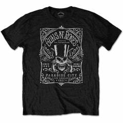 【予約商品】GUNS N' ROSES バンドTシャツ ユニセックス: Bourbon Label (Black)