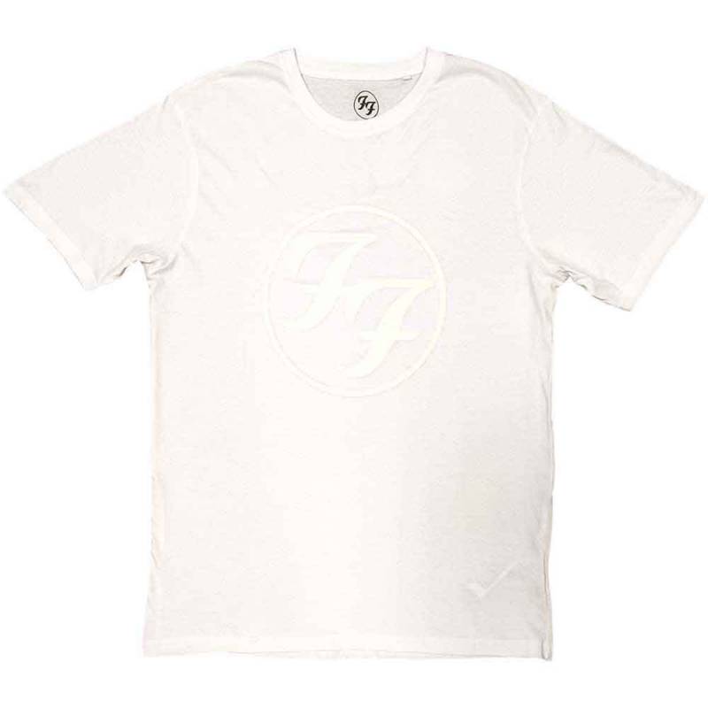 【予約商品】FOO FIGHTERS バンドTシャツ ユニセックス: FF Logo (White) (Hi-Build) - WHITE