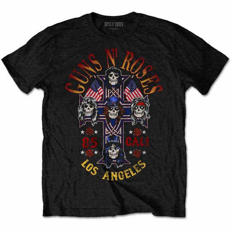 【予約商品】GUNS N' ROSES バンドTシャツ ユニセックス: Cali' '85 (Black)