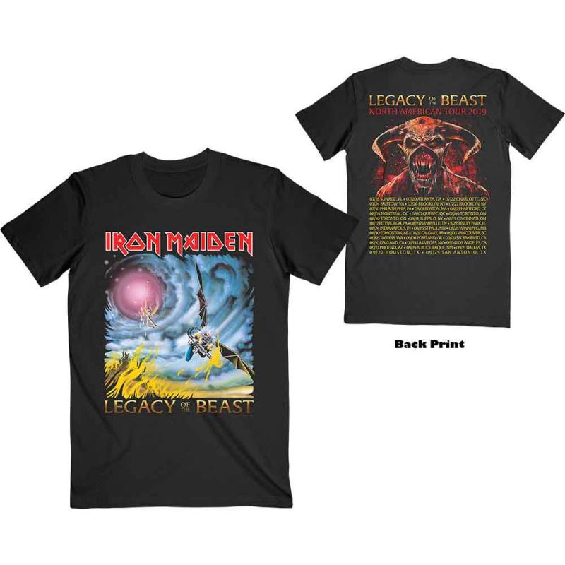 【予約商品】IRON MAIDEN バンドTシャツ ユニセックス: The Flight of Icarus (Black) (Back Print)