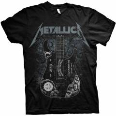 【予約商品】METALLICA バンドTシャツ ユニセックス: Hammett Ouija Guitar (Black)