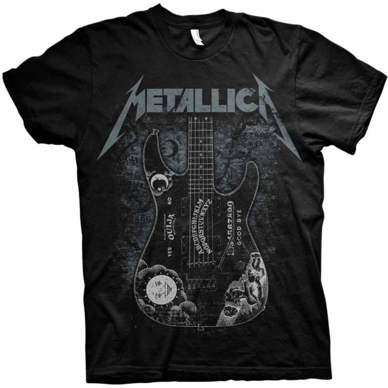 【予約商品】METALLICA バンドTシャツ ユニセックス: Hammett Ouija Guitar (Black)