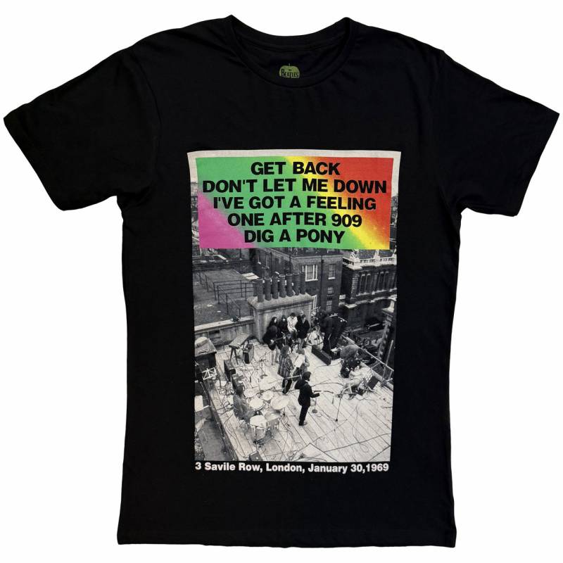 【予約商品】THE BEATLES バンドTシャツ ユニセックス: Rooftop Songs Gradient (Black)