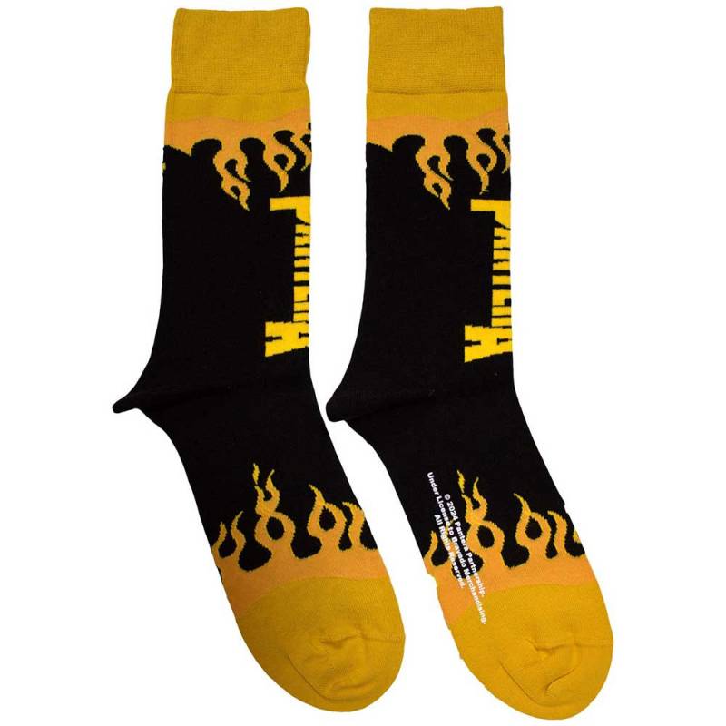 【予約商品】PANTERA Unisex Ankle Socks: Flame (Black)