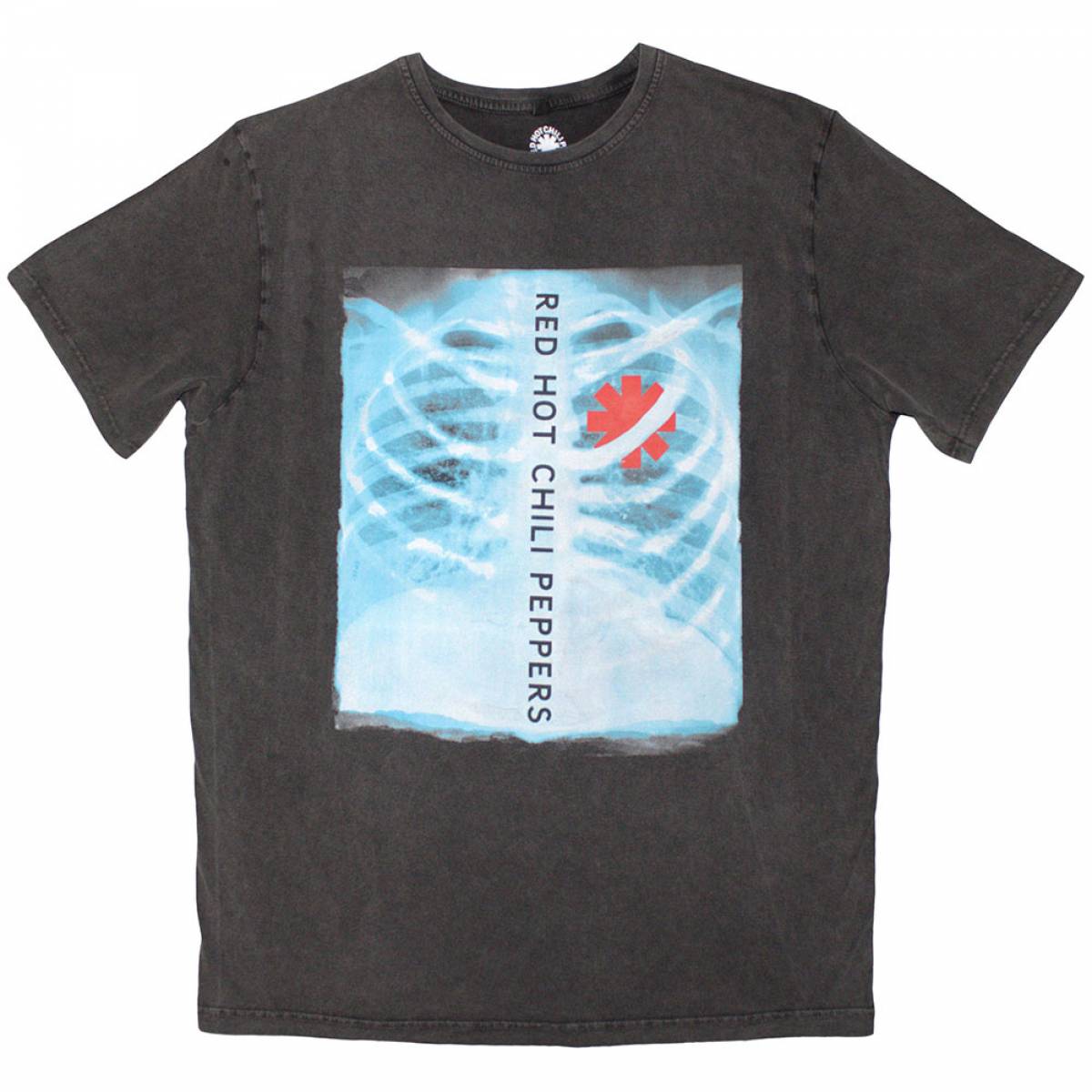 RED HOT CHILI PEPPERS Unisex Stone Wash バンドTシャツ: X-Ray - CHARCOAL GREY
