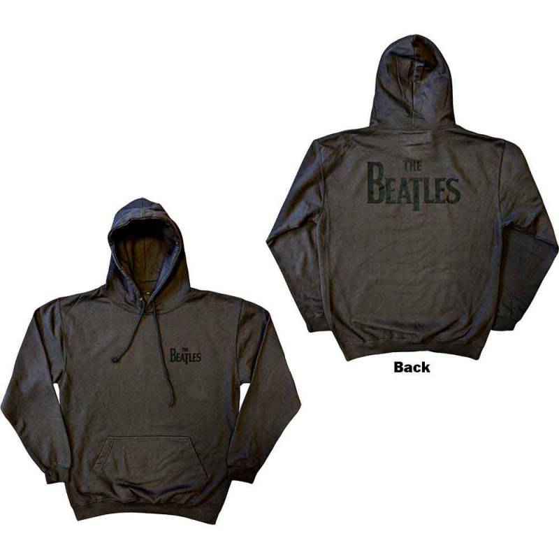 【予約商品】THE BEATLES Unisex Pullover Hoodie: Drop T Logo (Charcoal Grey) (Back Print)