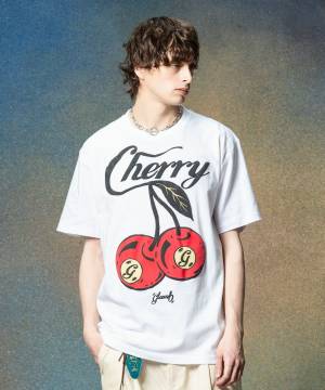 【予約商品】glamb(グラム)GB0225/CS06 : Cherry Ball T-Shirt / チェリーボールＴシャツ - White