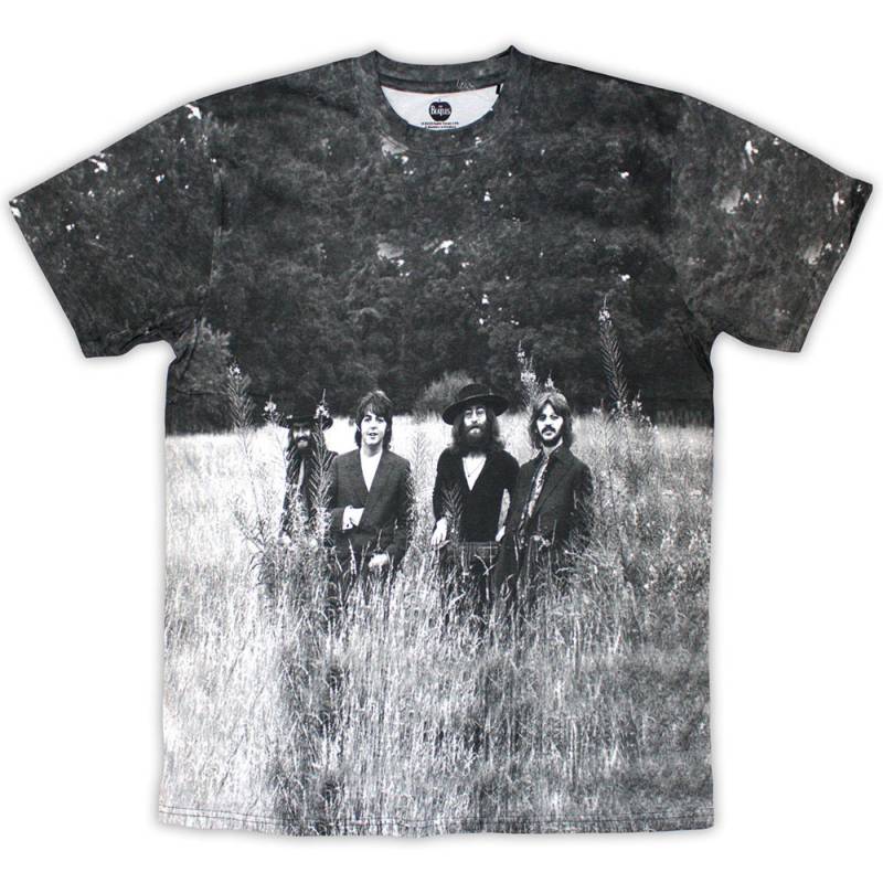 【予約商品】THE BEATLES バンドTシャツ ユニセックス: Tittenhurst Park Field (White) (All Over Print)