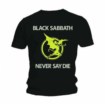 【予約商品】BLACK SABBATH バンドTシャツ ユニセックス: Never Say Die - BLACK