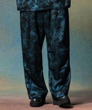 【予約商品】glamb(グラム)GB0225/P07 : Glitter Botanic Pants / グリッターボタニックパンツ - Blue
