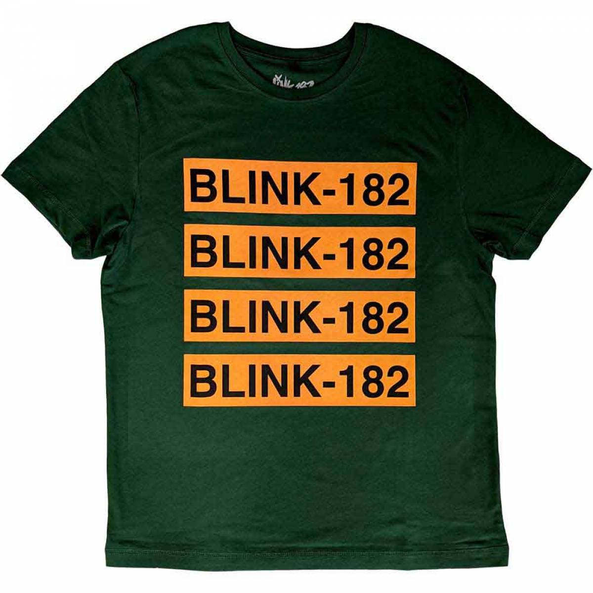 【予約商品】BLINK-182 ユニセックスTシャツ: Logo Repeat - Green
