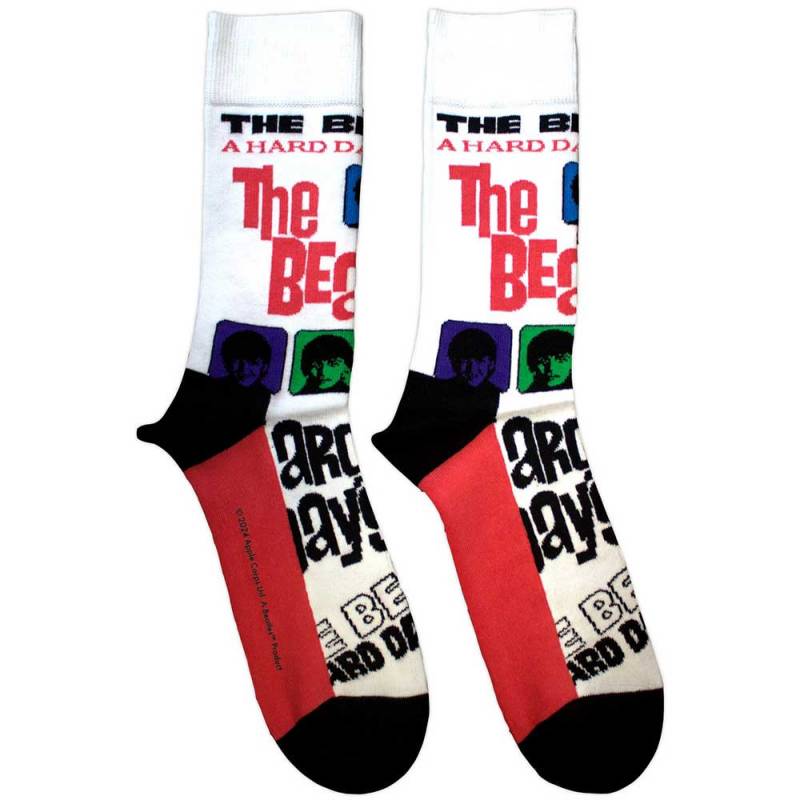 【予約商品】THE BEATLES Unisex Ankle Socks: A Hard Day's Night Colours (White)