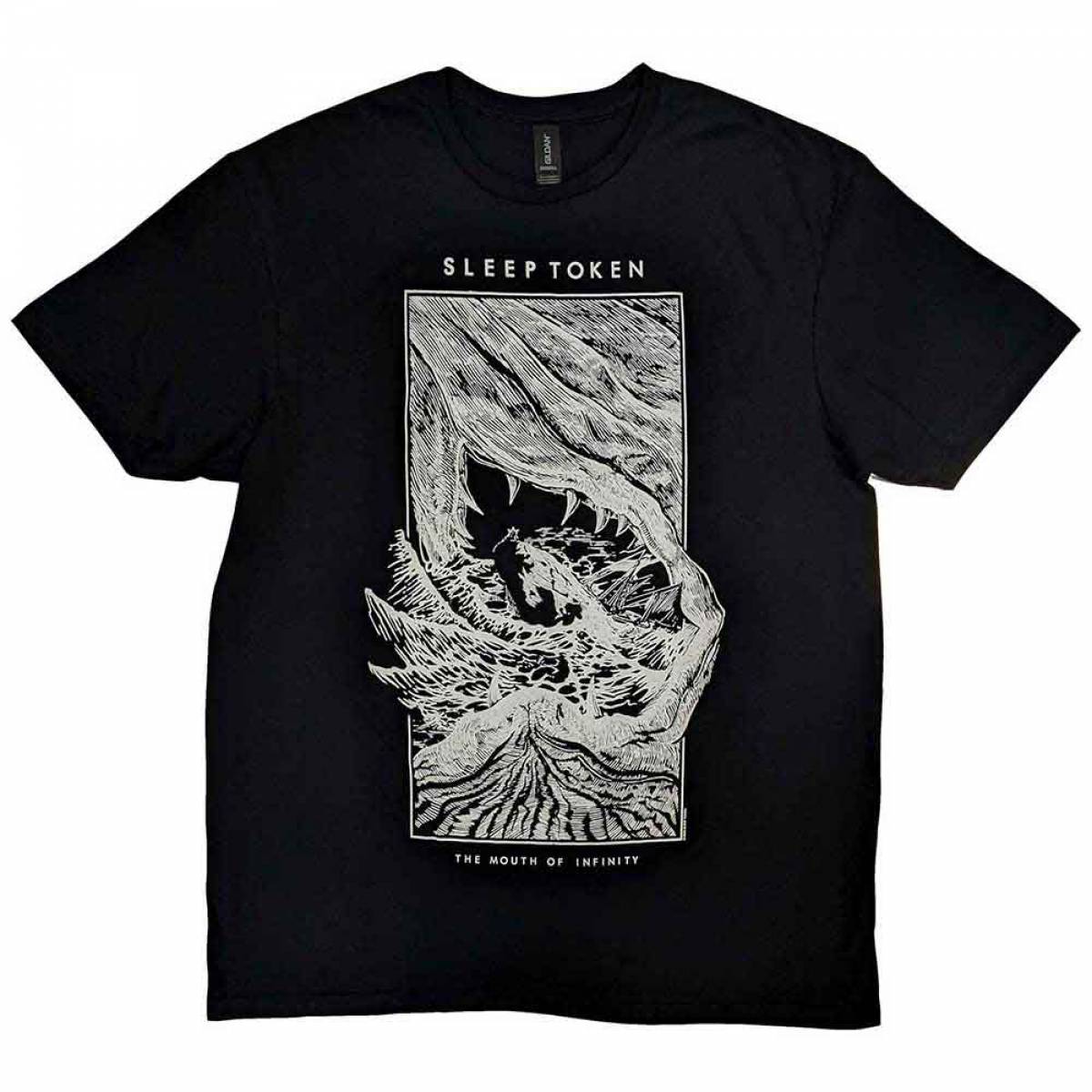 【予約商品】SLEEP TOKEN バンドTシャツ ユニセックス: The Mouth Of Infinity (Black) - BLACK