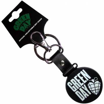 【予約商品】GREEN DAY Keychain: Stacked Logo & Grenade Circle (Glow-in-the-Dark)