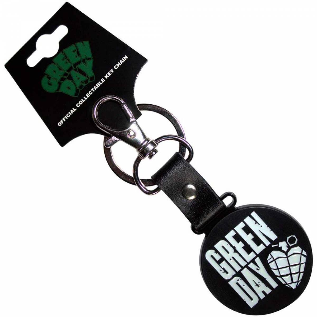 【予約商品】GREEN DAY Keychain: Stacked Logo & Grenade Circle (Glow-in-the-Dark)