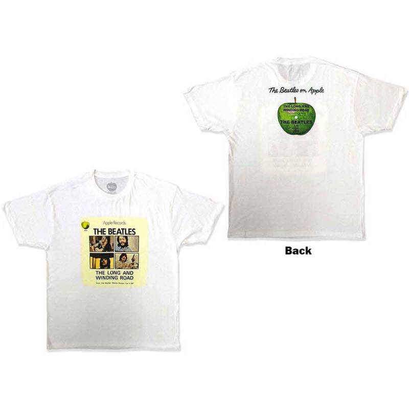 【予約商品】THE BEATLES バンドTシャツ ユニセックス: Vintage Long & Winding Road (White) (Back Print)