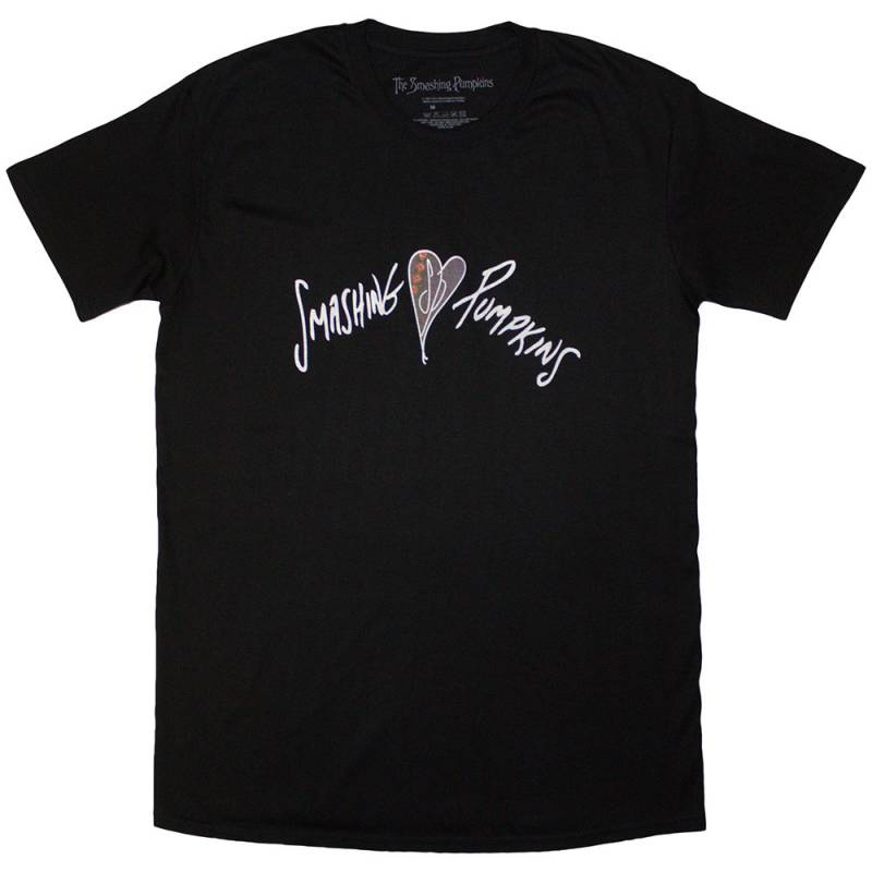 【予約商品】THE SMASHING PUMPKINS バンドTシャツ ユニセックス: Gish Heart (Black) - BLACK