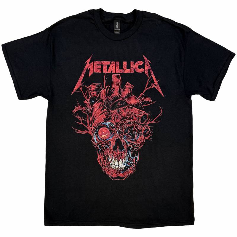 【予約商品】METALLICA バンドTシャツ ユニセックス: Heart Skull (Black)