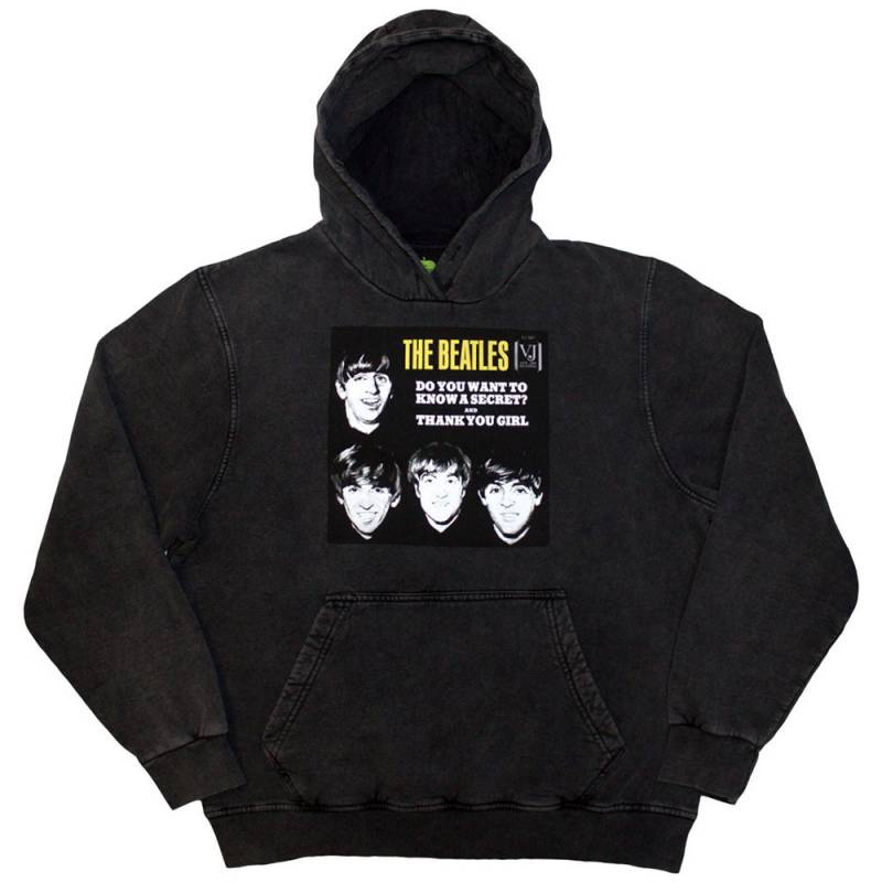 【予約商品】THE BEATLES Unisex Stone Wash Pullover Hoodie: VJ Secret Sleeve (Charcoal Grey) (Wash Collection)