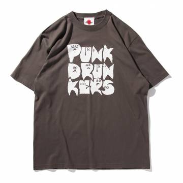 【予約商品】PUNK DRUNKERS (パンクドランカーズ) ロゴ星人TEE - H.BLACK