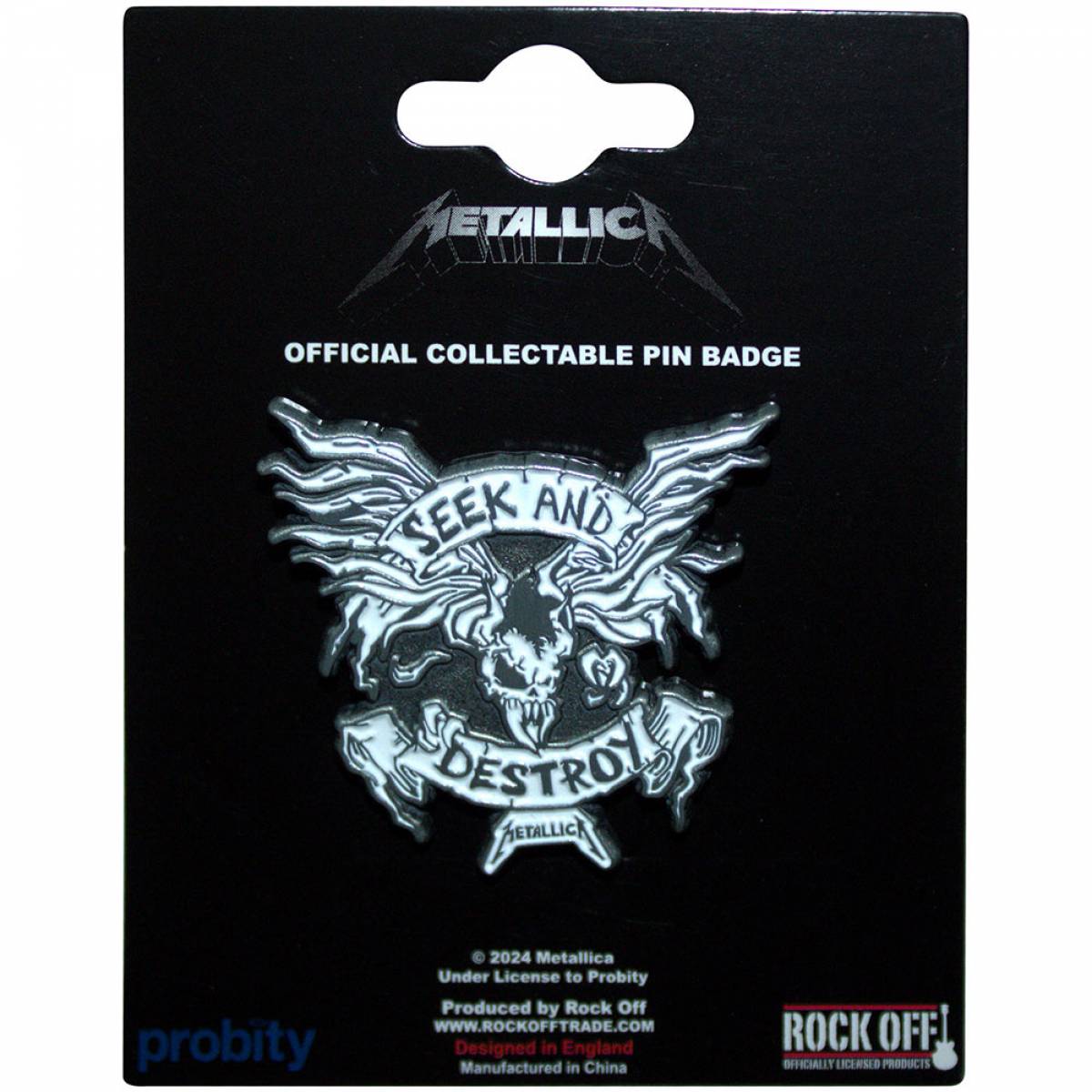 【予約商品】METALLICA Pin Badge: Seek & Destroy