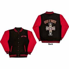 【予約商品】GUNS N' ROSES Unisex Varsity Jacket: Appetite For Destruction (Black & Red) (Back Print)