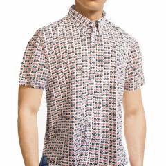 【予約商品】AC/DC Unisex Casual Shirt: Logo (White) (All Over Print) - WHITE