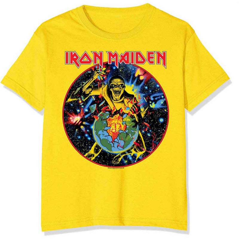 【予約商品】IRON MAIDEN バンドTシャツ ユニセックス: World Piece Tour Circle (Yellow)