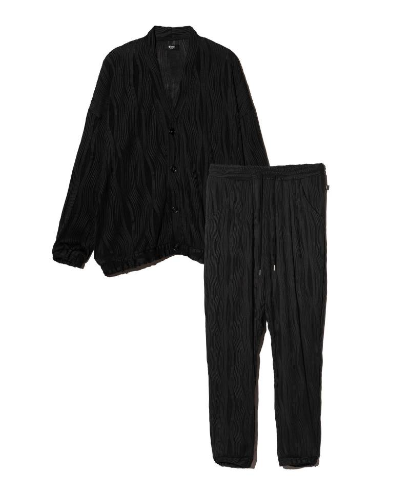【予約商品】glamb(グラム) Willow Crepe Cardigan Set Up / ウィロークレープカーディガンセットアップ - Black