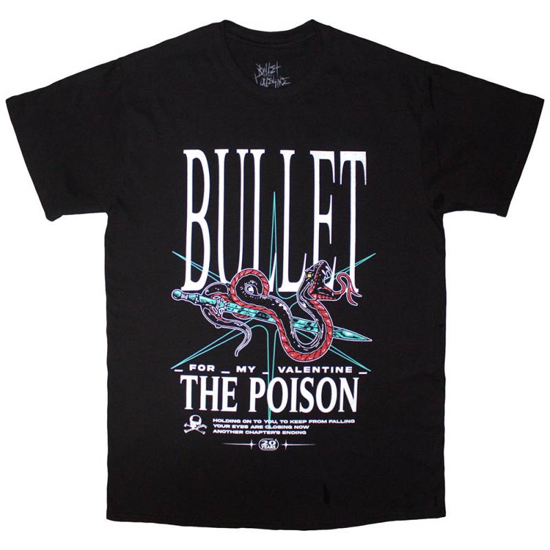 【予約商品】BULLET FOR MY VALENTINE バンドTシャツ ユニセックス: The Poison Snake (Black) - BLACK