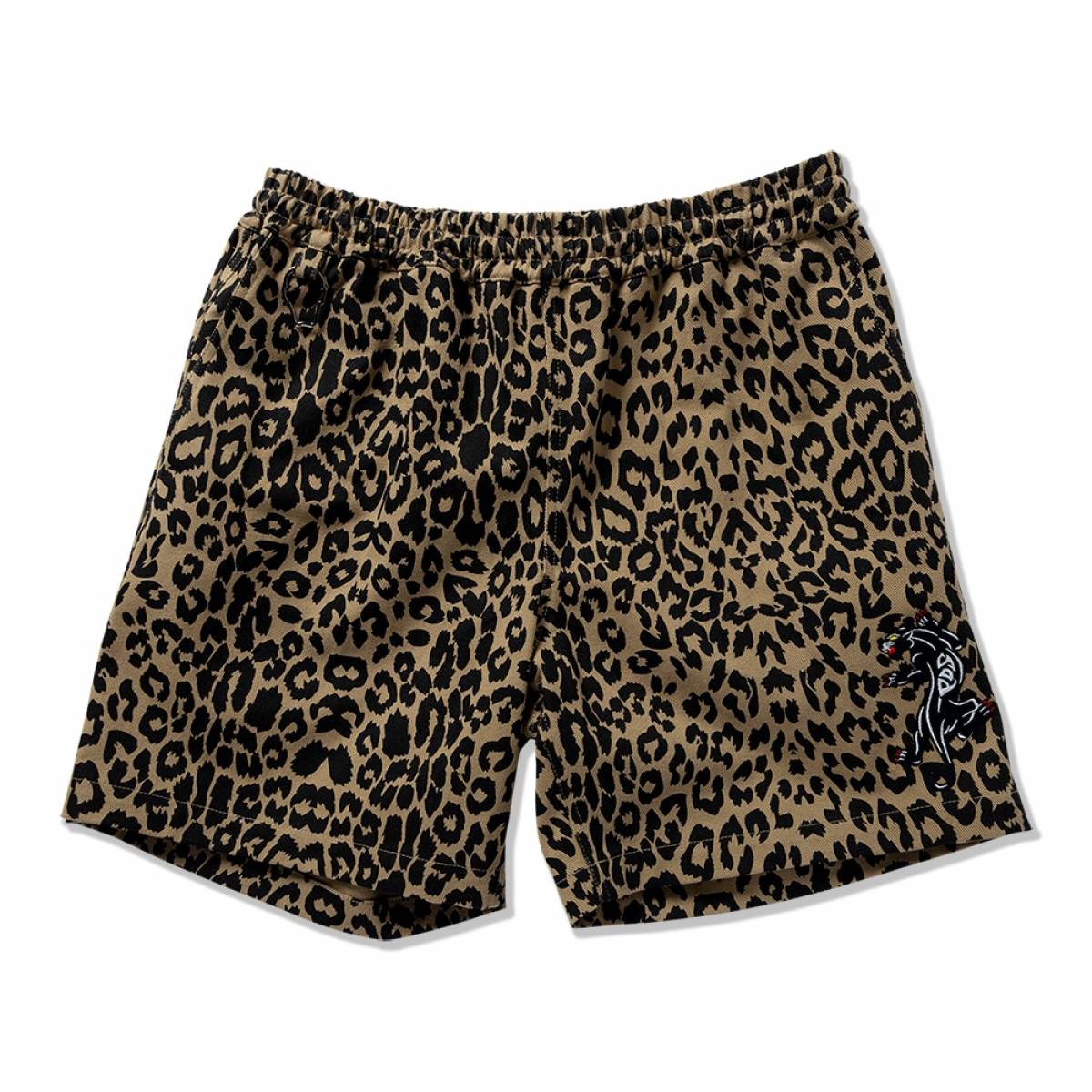 【予約商品】PUNK DRUNKERS (パンクドランカーズ) PDS豹柄ショーツ - BEIGE