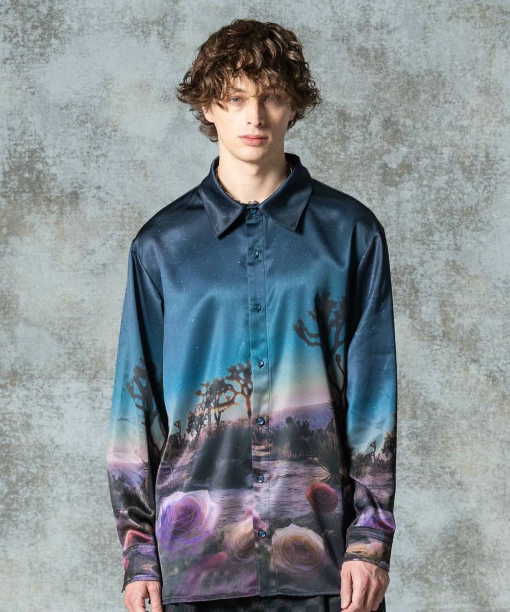 glamb(グラム)GB0325/SH01 : Hidden Valley Shirt / ヒドゥンバレーシャツ - Navy