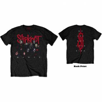 【予約商品】SLIPKNOT バンドTシャツ ユニセックス: WANYK Logo (Black) (Back Print) - BLACK