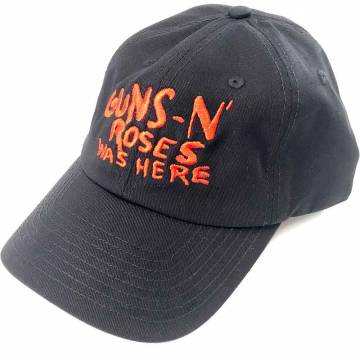 【予約商品】GUNS N' ROSES Unisex Baseball Cap: Was Here (Black) (Ex-Tour) - BLACK