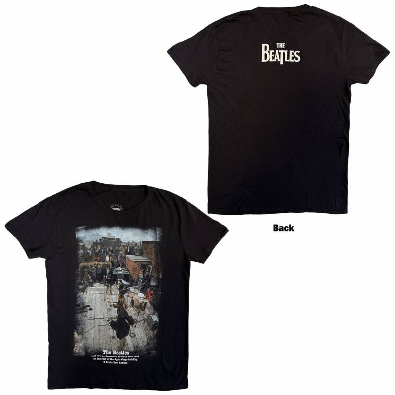 【予約商品】THE BEATLES バンドTシャツ ユニセックス: 3 Savile Row (Black) (Back Print)