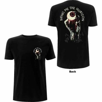 【予約商品】BRING ME THE HORIZON バンドTシャツ ユニセックス: Zombie Eye (Black) (Back Print) - BLACK