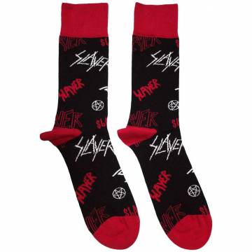 【予約商品】SLAYER Unisex Ankle Socks: Logos Pattern (UK Size 7 - 11)