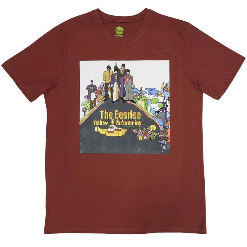 【予約商品】THE BEATLES バンドTシャツ ユニセックス: Yellow Submarine Album Cover (Red)