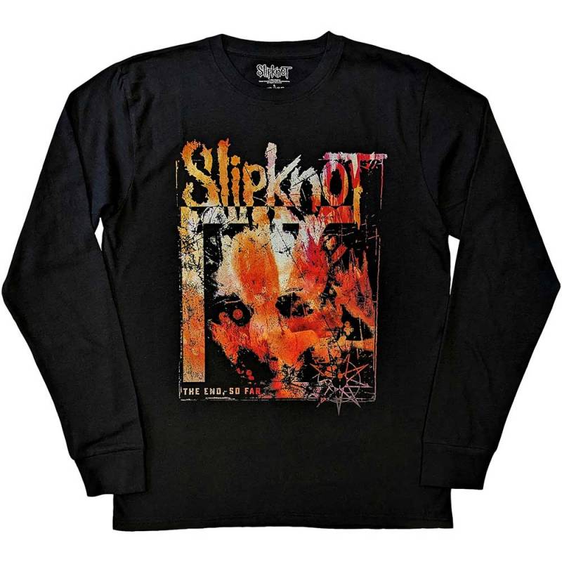 【予約商品】SLIPKNOT Unisex Long Sleeve バンドTシャツ: The End, So Far Pepper (Black) (Back Print) - BLACK