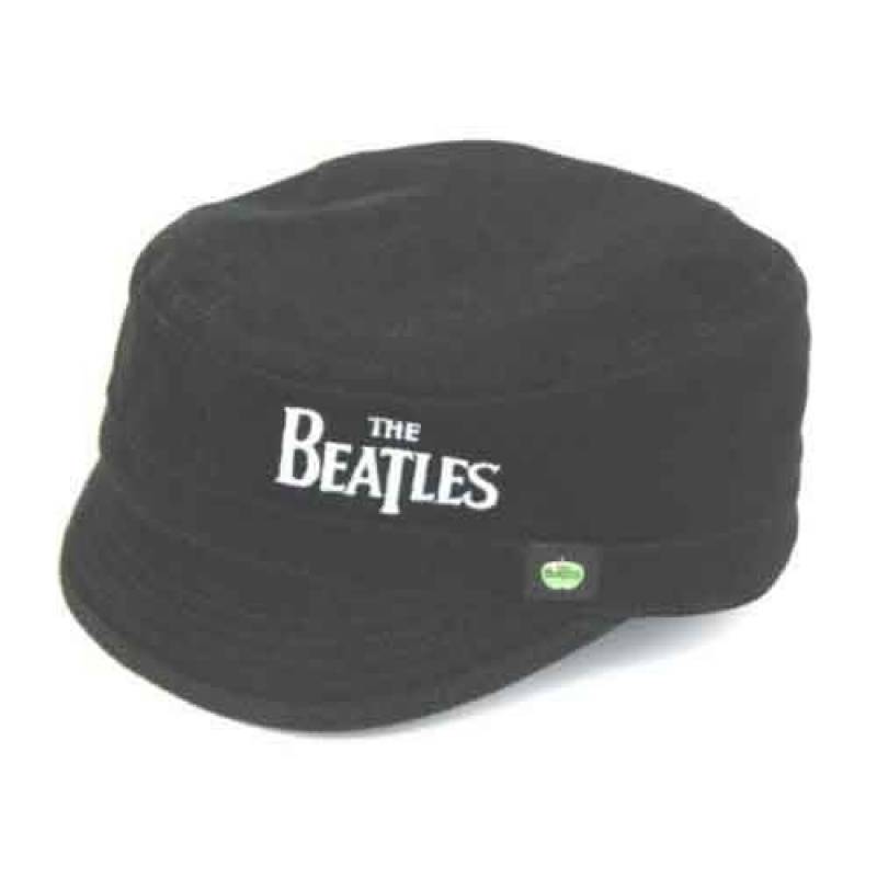 【予約商品】THE BEATLES Unisex Military Style Hat: Corduroy Drop T Logo (Black)