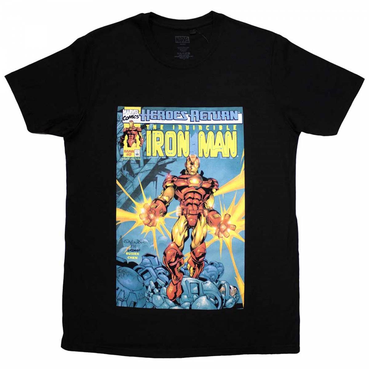 【予約商品】MARVEL COMICS ユニセックスTシャツ: Invincible Iron Man Comic Cover