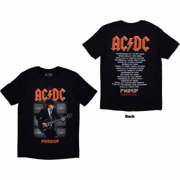 【予約商品】AC/DC バンドTシャツ ユニセックス: Angus Soundwall PWR-UP EU Tour '24 (Back Print & Ex-Tour) (XX-Large) - BLACK