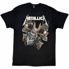 【予約商品】METALLICA バンドTシャツ ユニセックス: Skull Moth (Black)