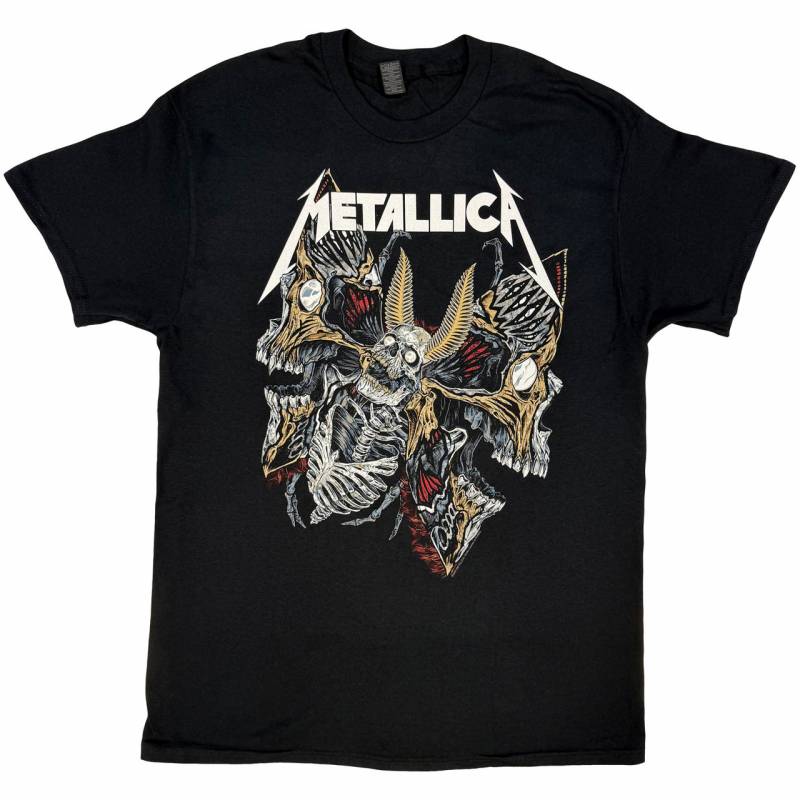 【予約商品】METALLICA バンドTシャツ ユニセックス: Skull Moth (Black)