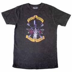 【予約商品】GUNS N' ROSES バンドTシャツ ユニセックス: Appetite Washed (Dip-Dye On Black) (Wash Collection)