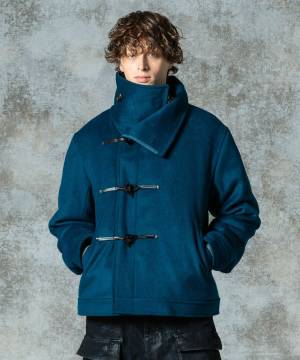 【予約商品】glamb(グラム)GB0325/JKT18 : High Neck Toggle Coat / ハイネックトグルコート - Blue